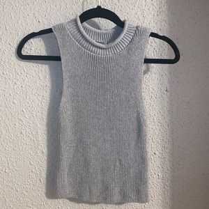 Grey Sweater Turtleneck Tank
